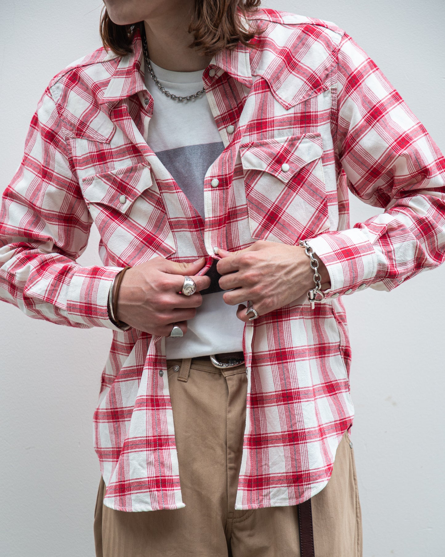 WESTERN SHIRT -CHECK OPEN END YARN COTTON-
