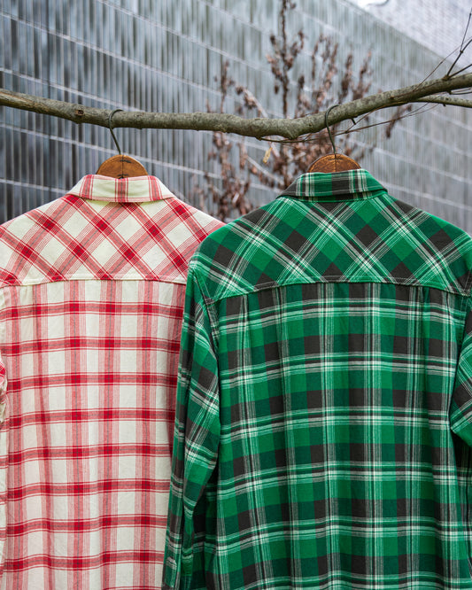 WORKERS SHIRT -CHECK OPEN END YARN COTTON-