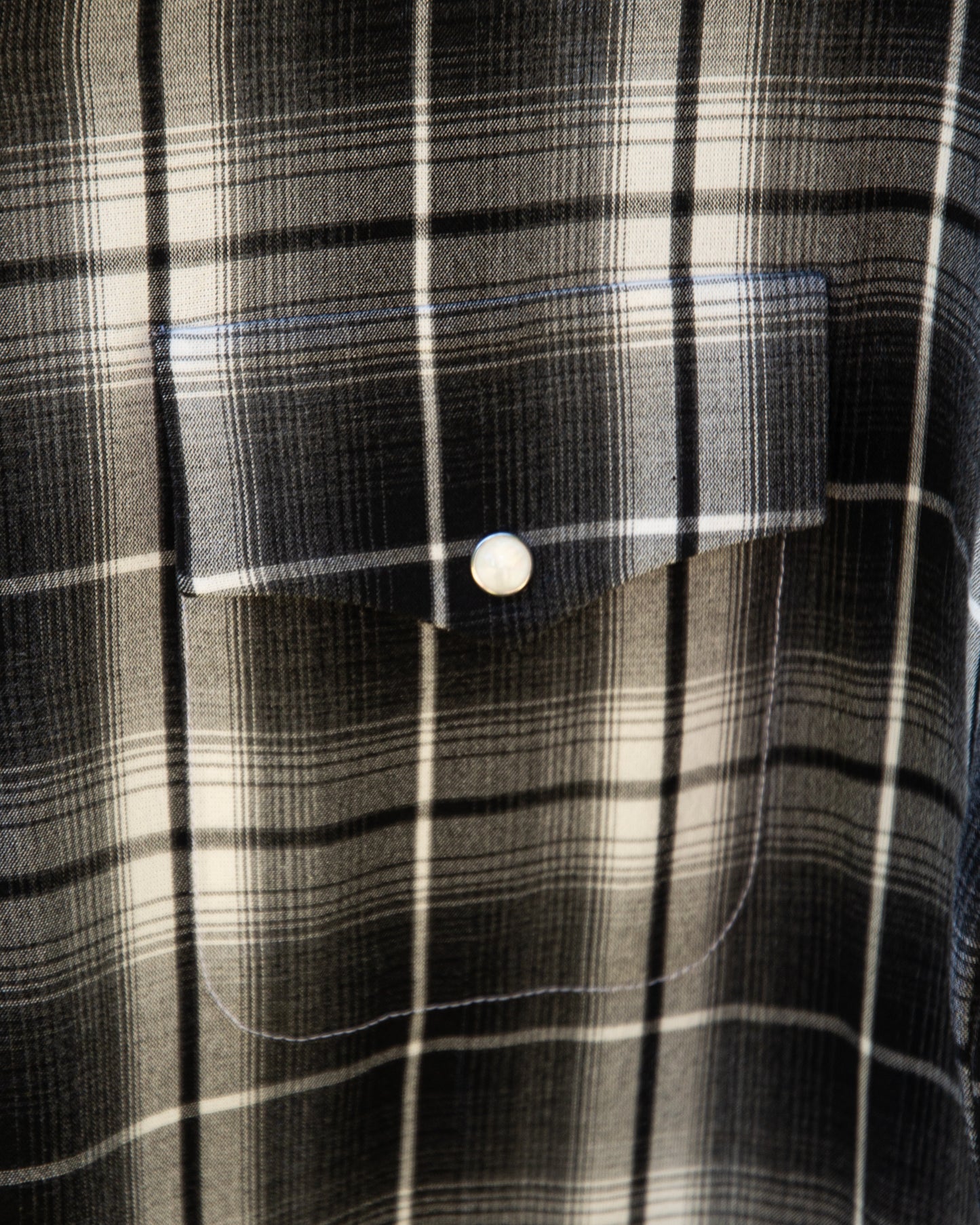 OPEN COLLAR SHIRT -OMBRE CHECK RAYON-
