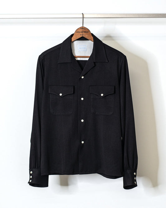 OPEN COLLAR SHIRT -RAYON GABARDINE-