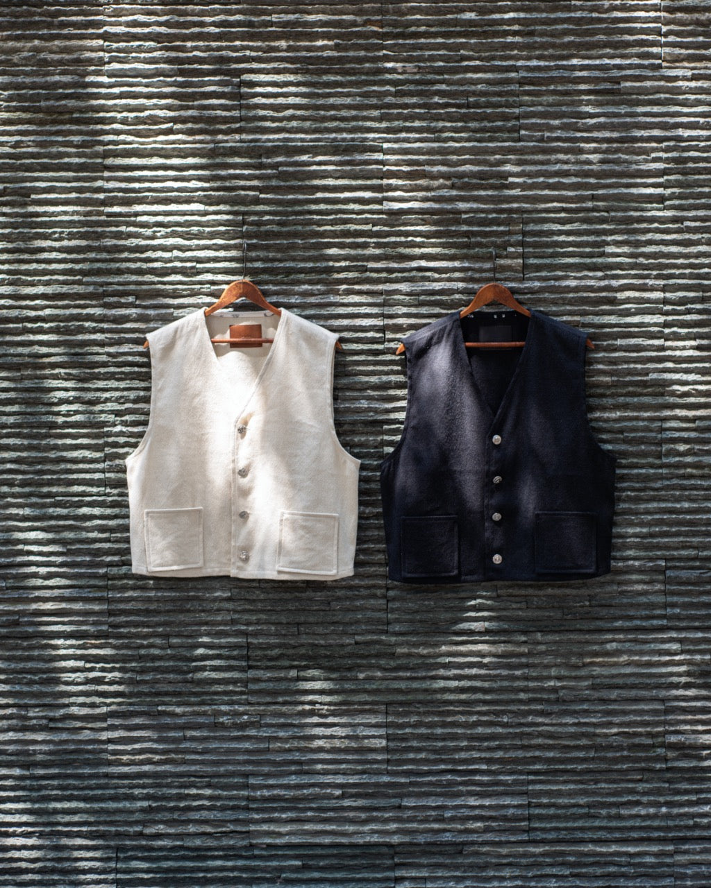 CONCHO VEST -BLANKET LINEN WOOL-