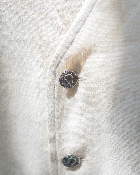 CONCHO VEST -BLANKET LINEN WOOL-