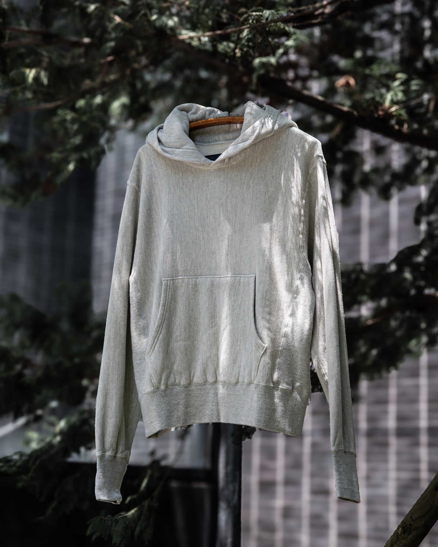 SWEATSHIRT HOODIE -LOOPWHEEL FLEECE COTTON RAYON-
