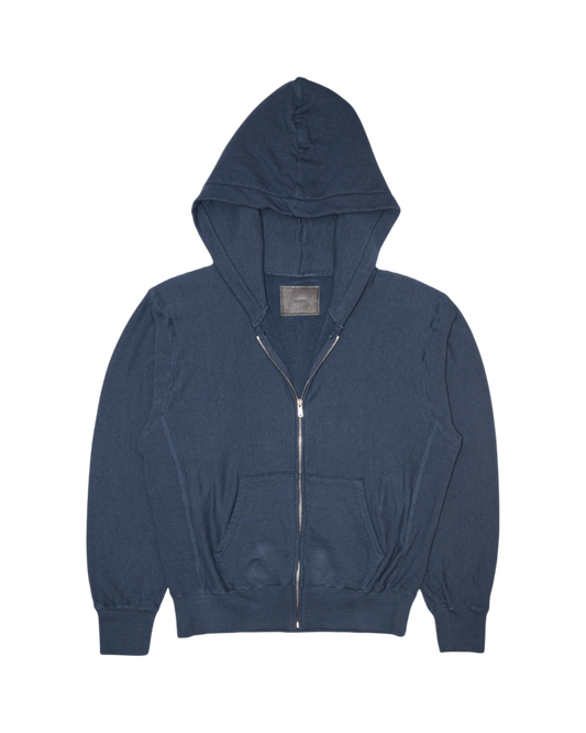 SWEAT ZIP-UP HOODIE -LOOPWHEEL FLEECE COTTON RAYON-