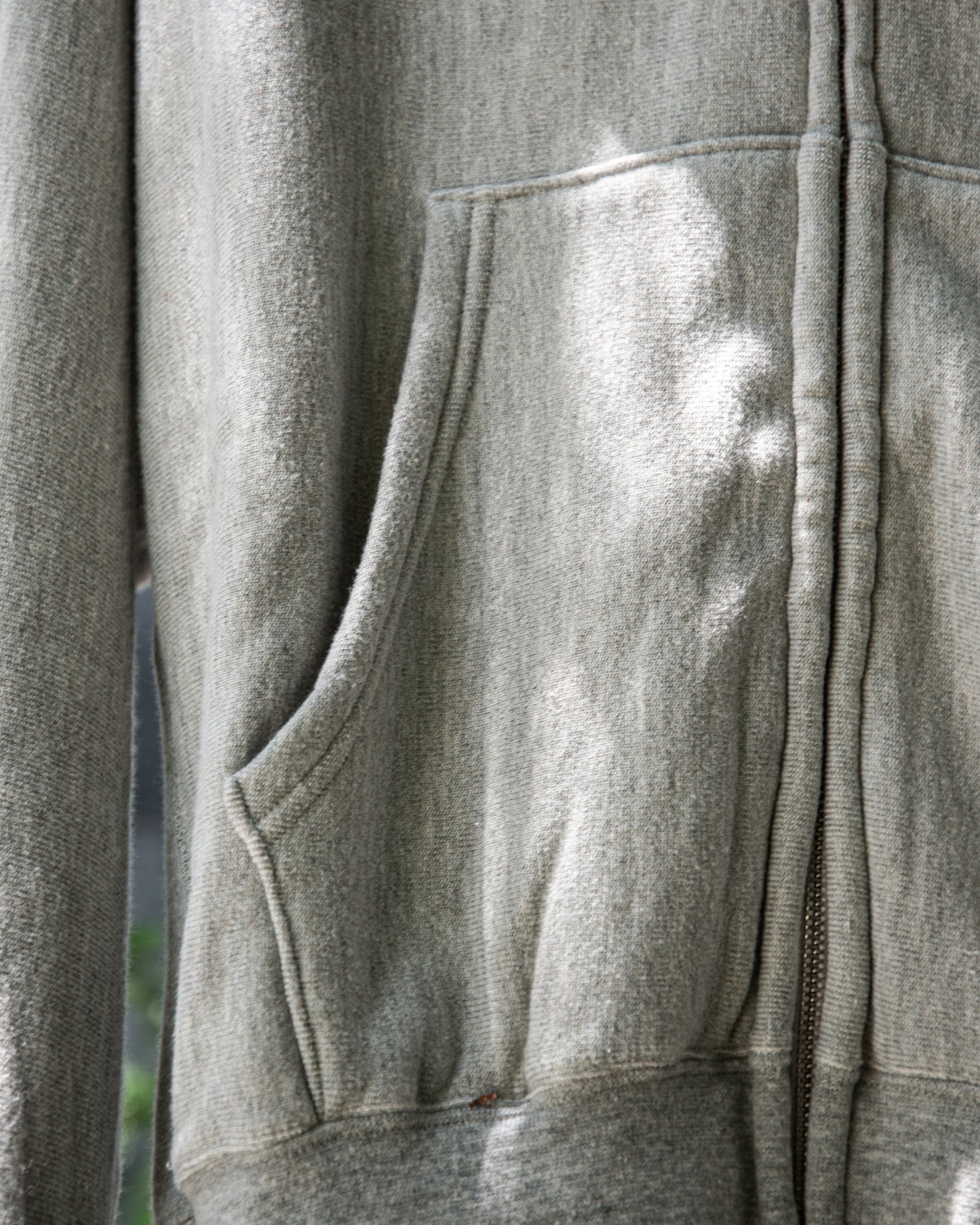 SWEAT ZIP-UP HOODIE -LOOPWHEEL FLEECE COTTON RAYON-