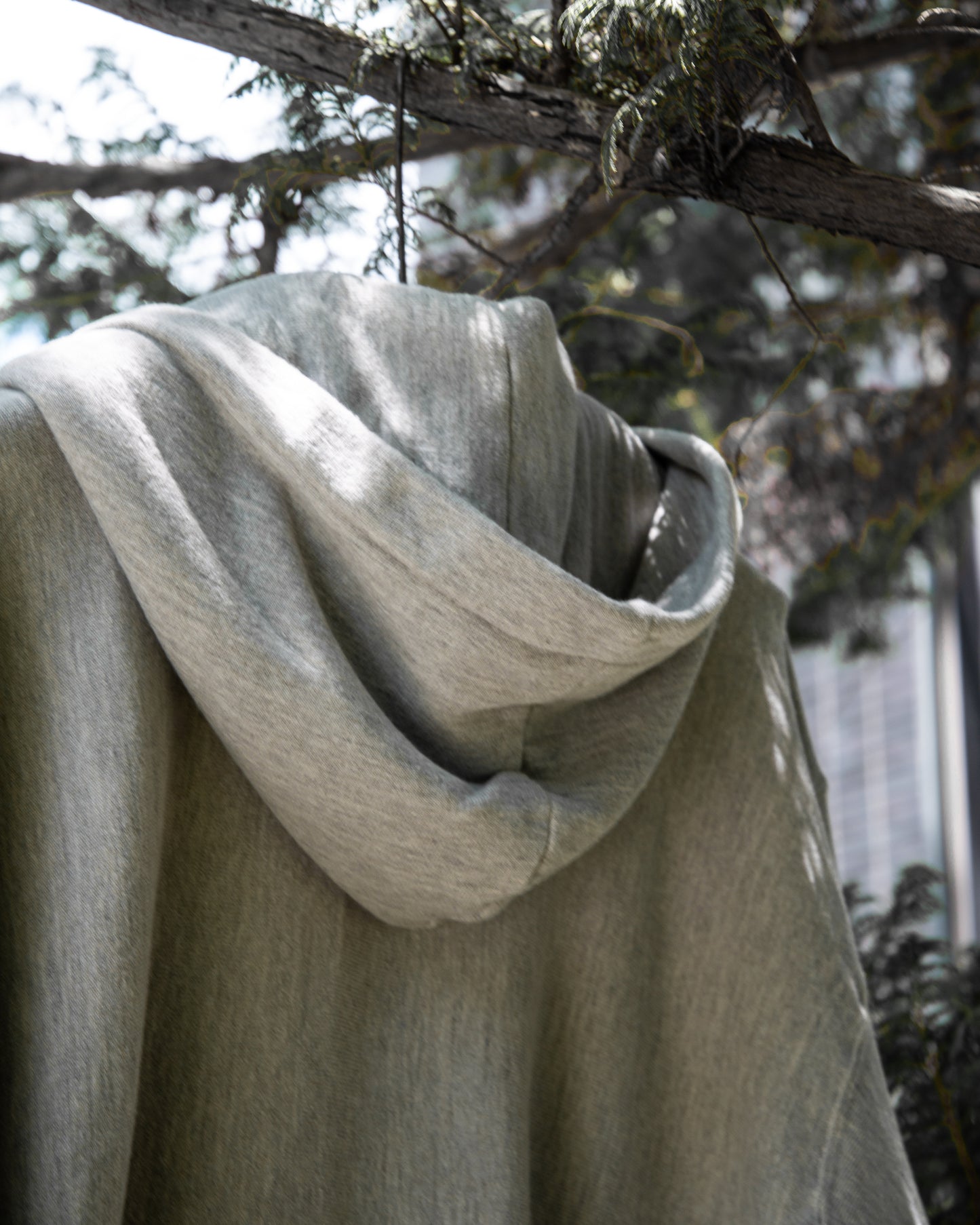 SWEAT ZIP-UP HOODIE -LOOPWHEEL FLEECE COTTON RAYON-