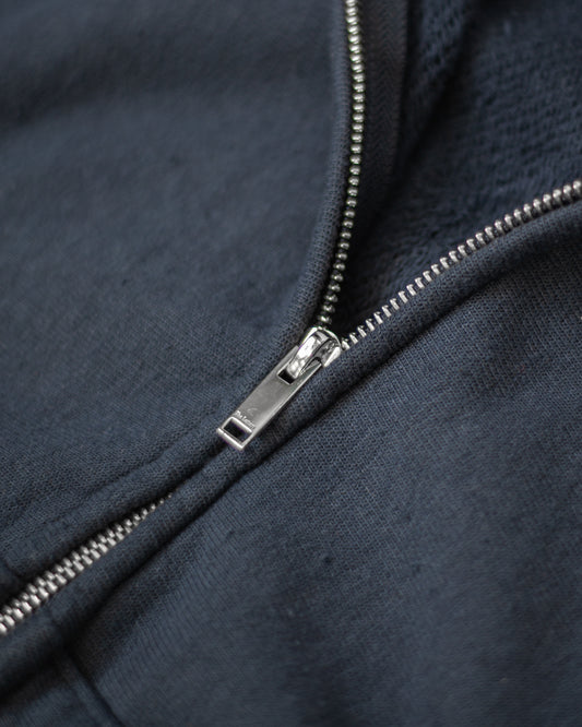 SWEAT ZIP-UP HOODIE -LOOPWHEEL FLEECE COTTON RAYON-