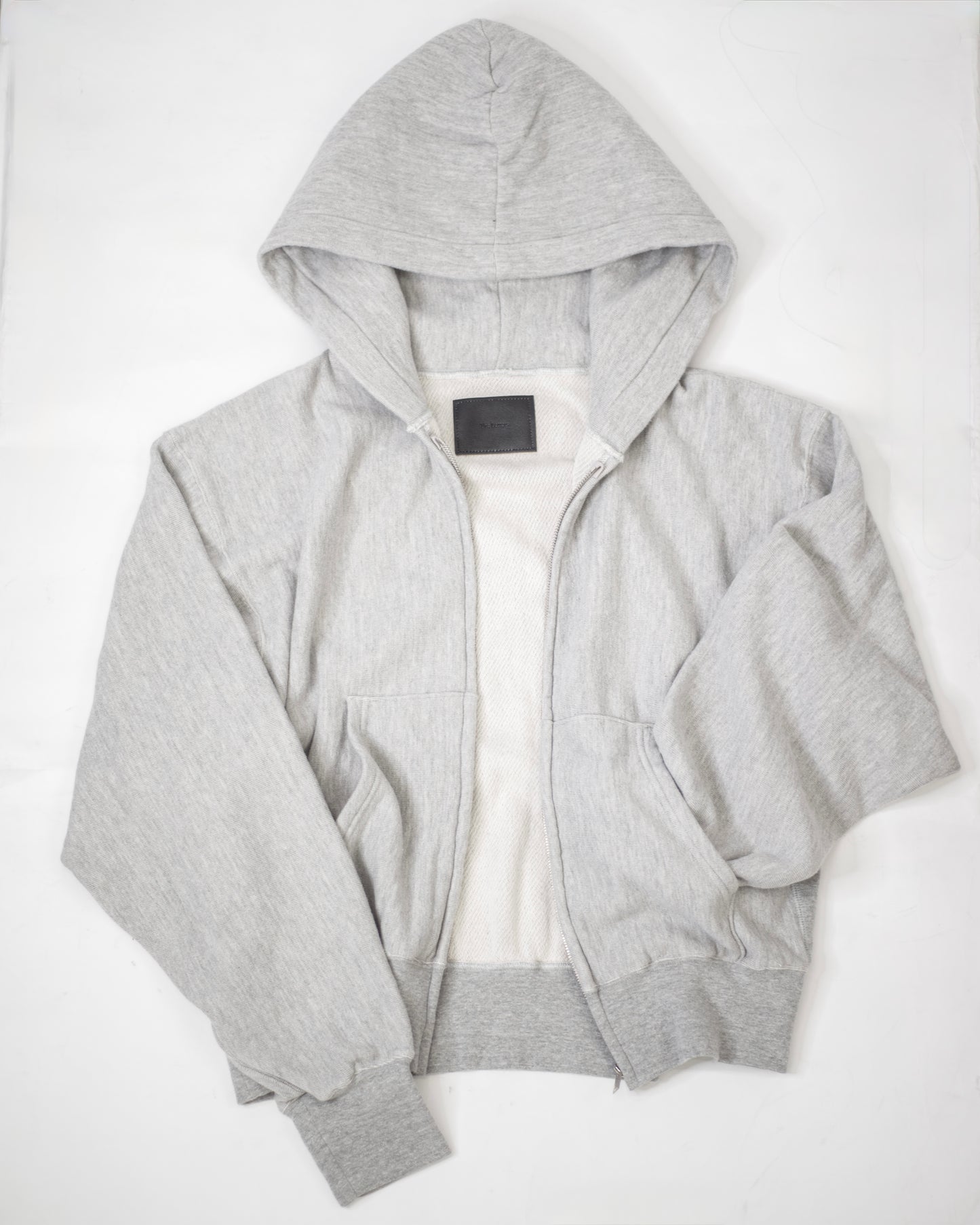 SWEAT ZIP-UP HOODIE -LOOPWHEEL FLEECE COTTON RAYON-