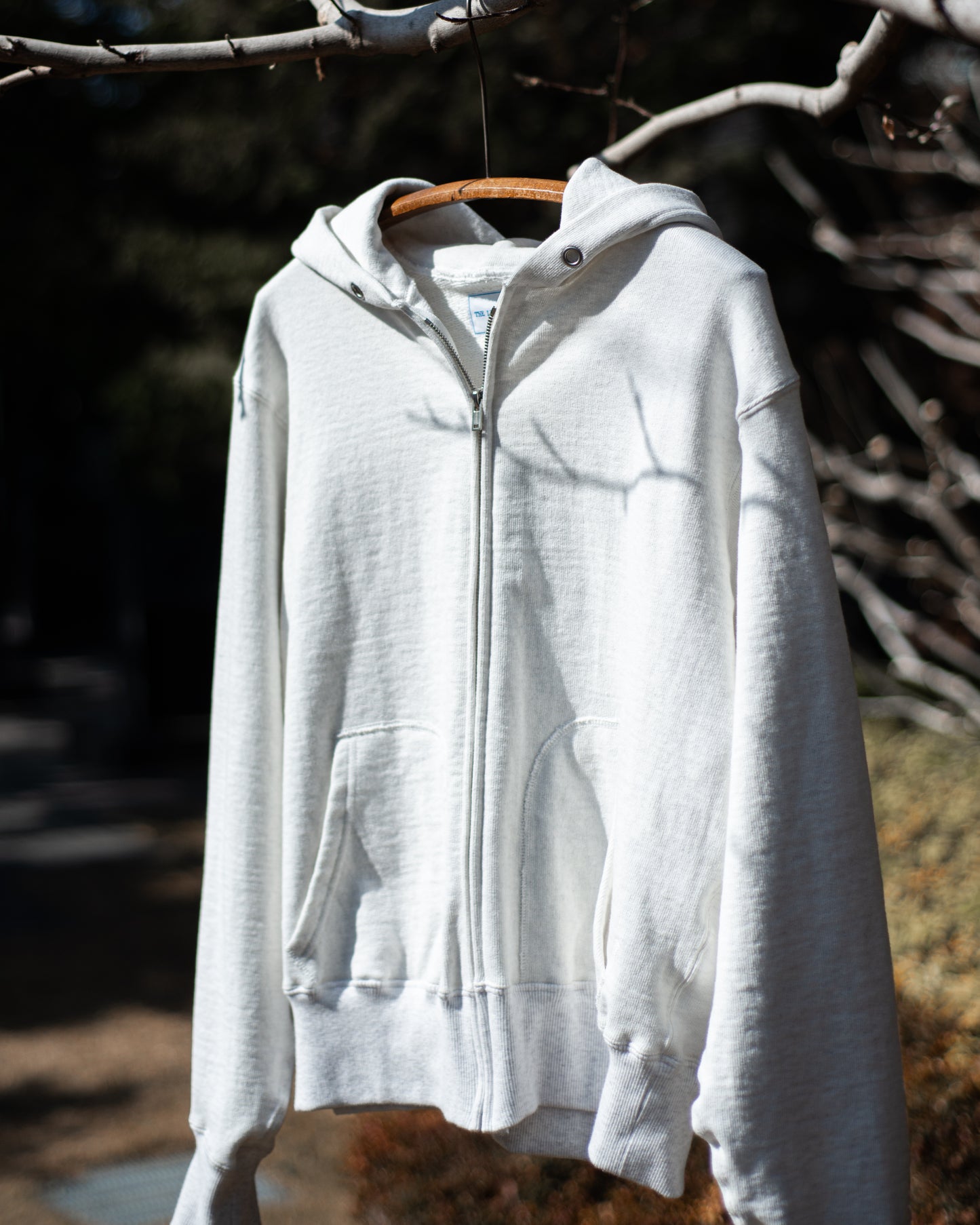 SWEATSHIRT ZIP-UP HOODIE -LOOPWHEEL FLEECE COTTON-