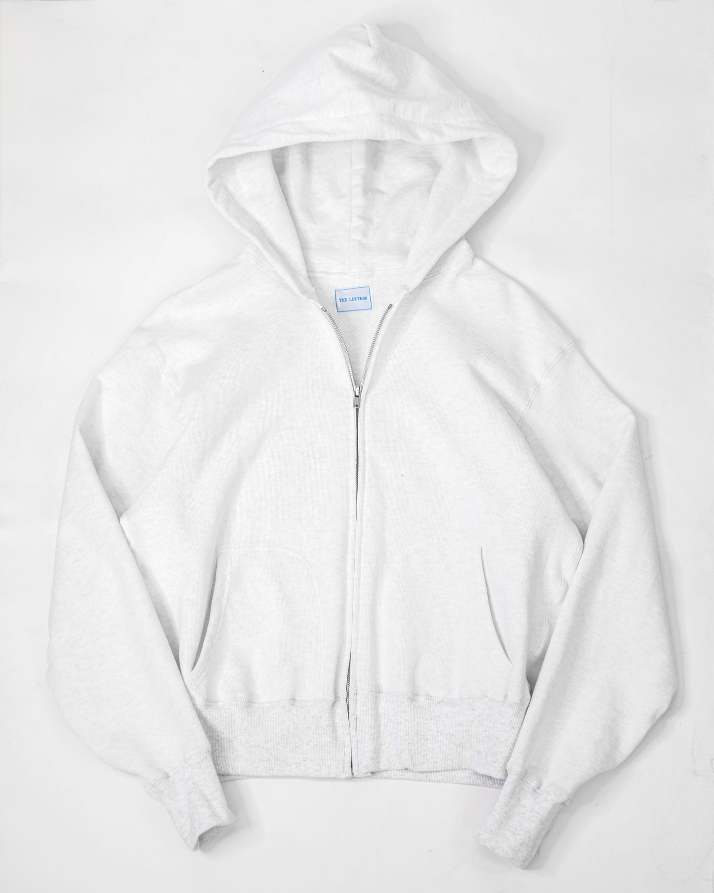 SWEATSHIRT ZIP-UP HOODIE -LOOPWHEEL FLEECE COTTON-