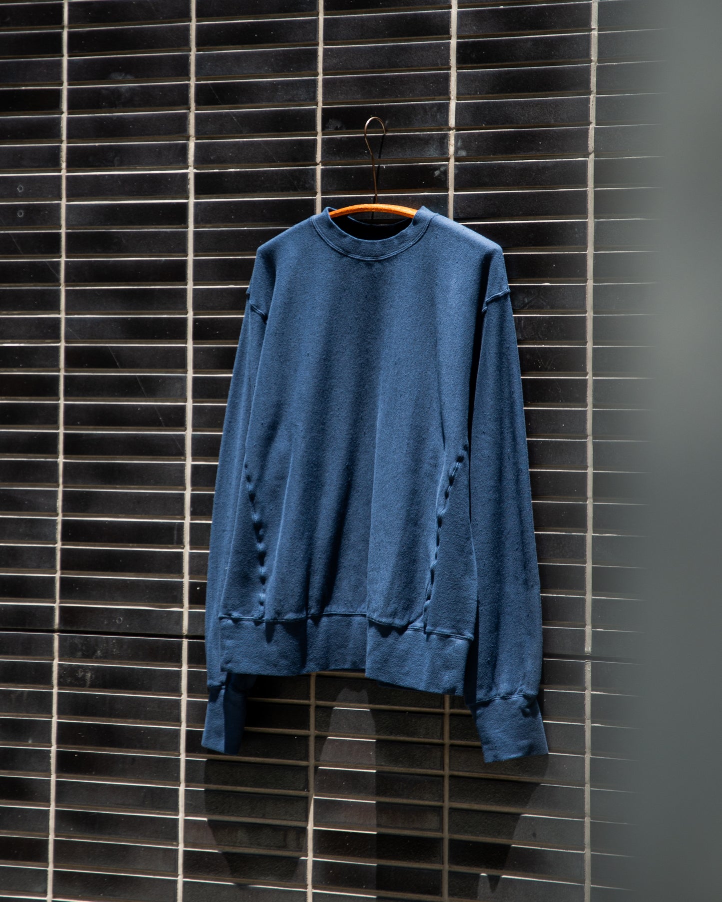 CREW NECK SWEAT SHIRT -LOOPWHEEL FLEECE COTTON RAYON-