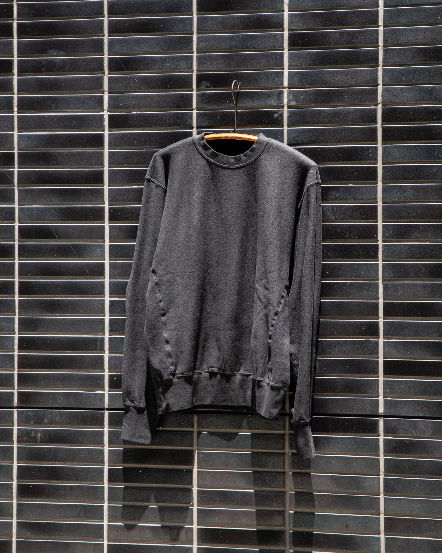 CREW NECK SWEAT SHIRT -LOOPWHEEL FLEECE COTTON RAYON-