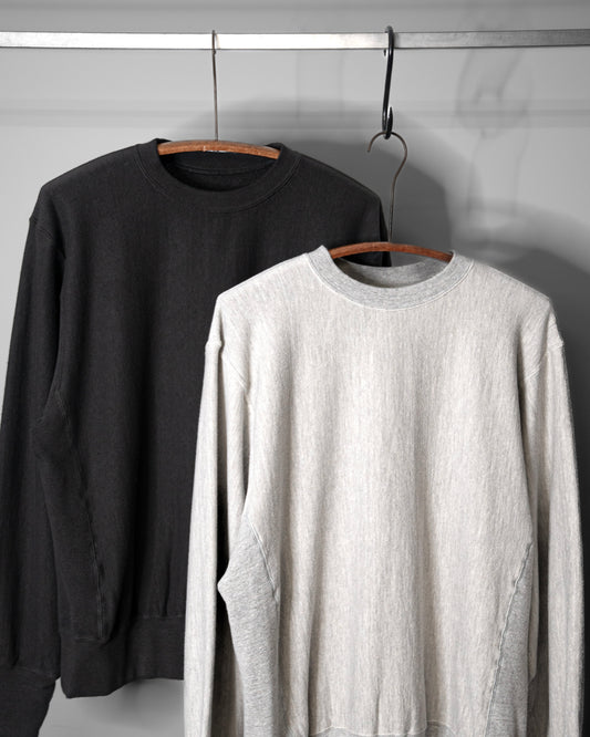 CREW NECK SWEAT SHIRT -LOOPWHEEL FLEECE COTTON RAYON-