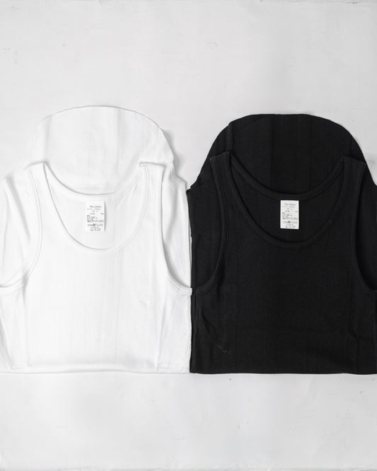 ROUND RIB TANK TOP -RANDOM TELECO COTTON-