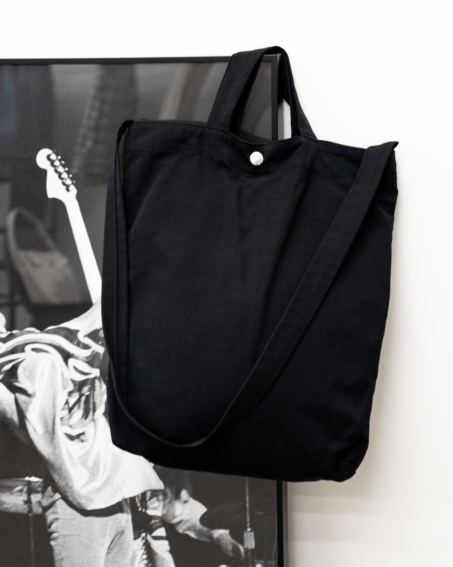 STRAP TOTE BAG -NYLON COTTON PIN OX-