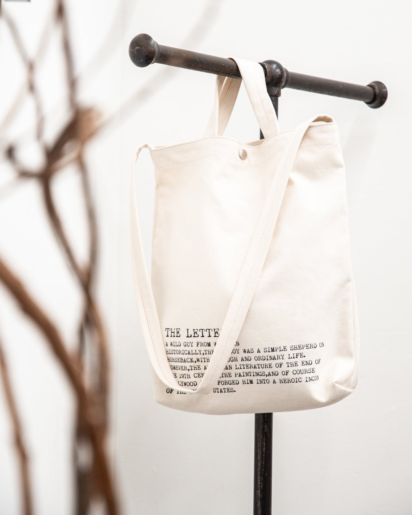 STRAP TOTE BAG -CANVAS COTTON-