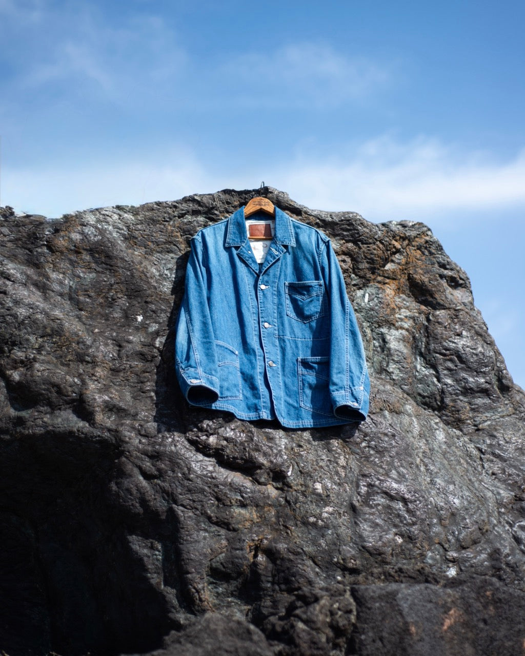 WORKERS JACKET -USED WASHED DENIM-