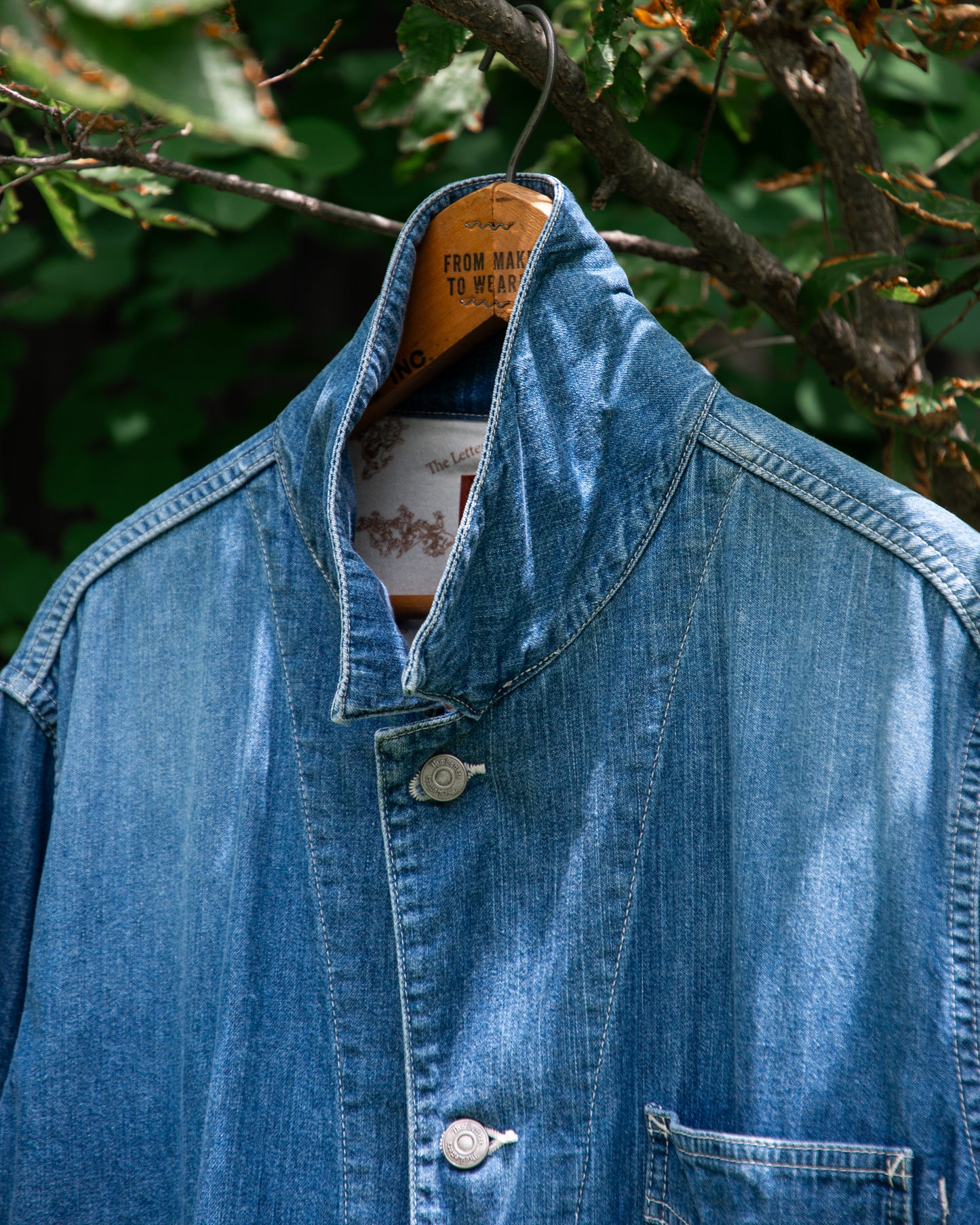 WORKERS JACKET -USED WASHED DENIM-