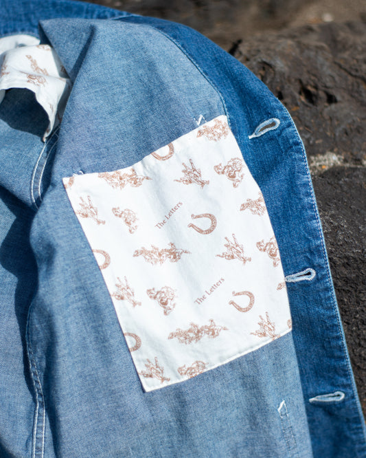 WORKERS JACKET -USED WASHED DENIM-