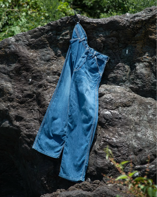 WORKERS WIDE PANTS -USED WASHED DENIM-