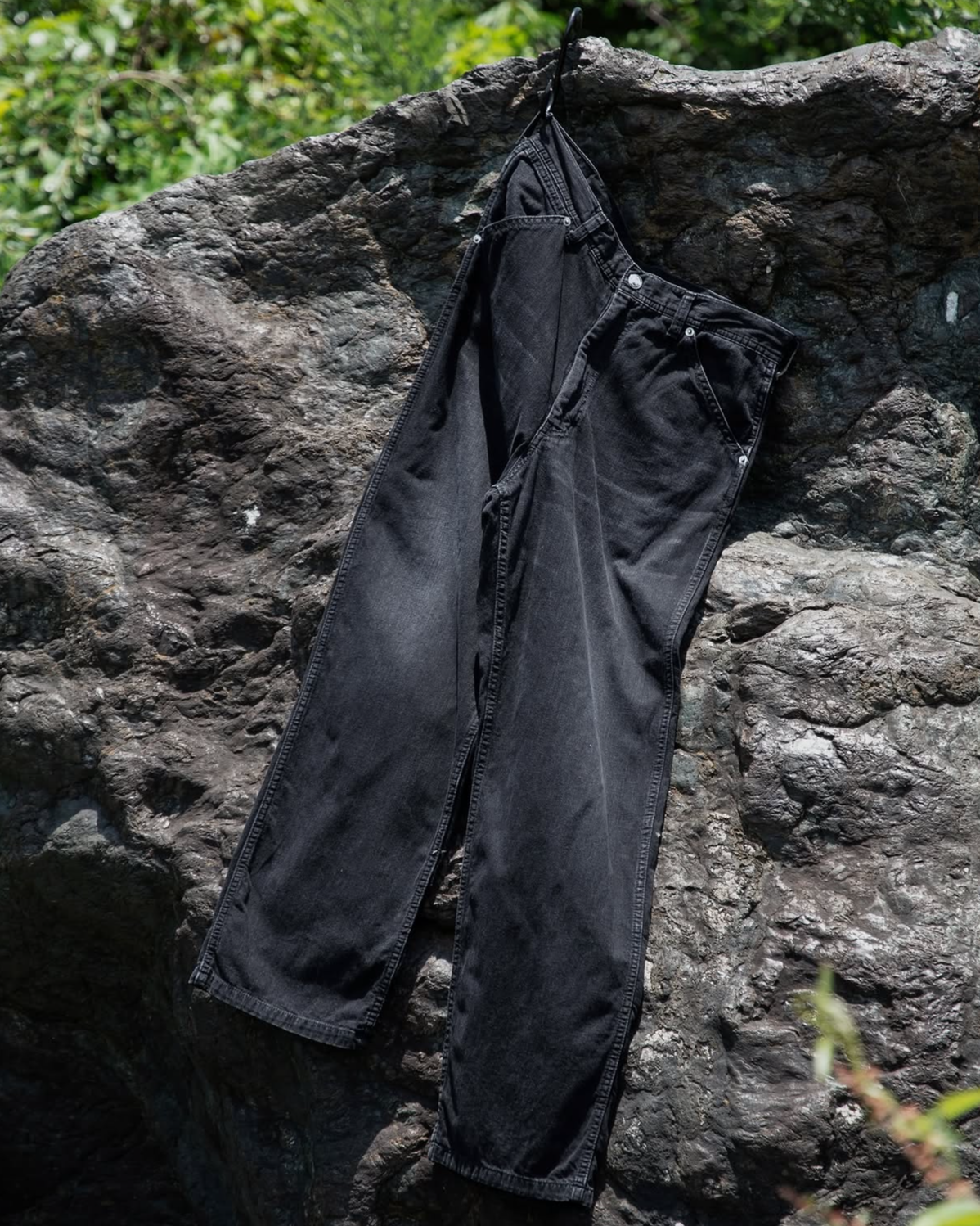 WORKERS WIDE PANTS -USED WASHED DENIM-