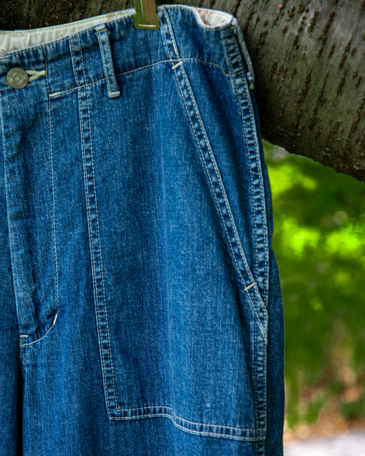 BAKER  PANTS -USED WASHED DENIM-