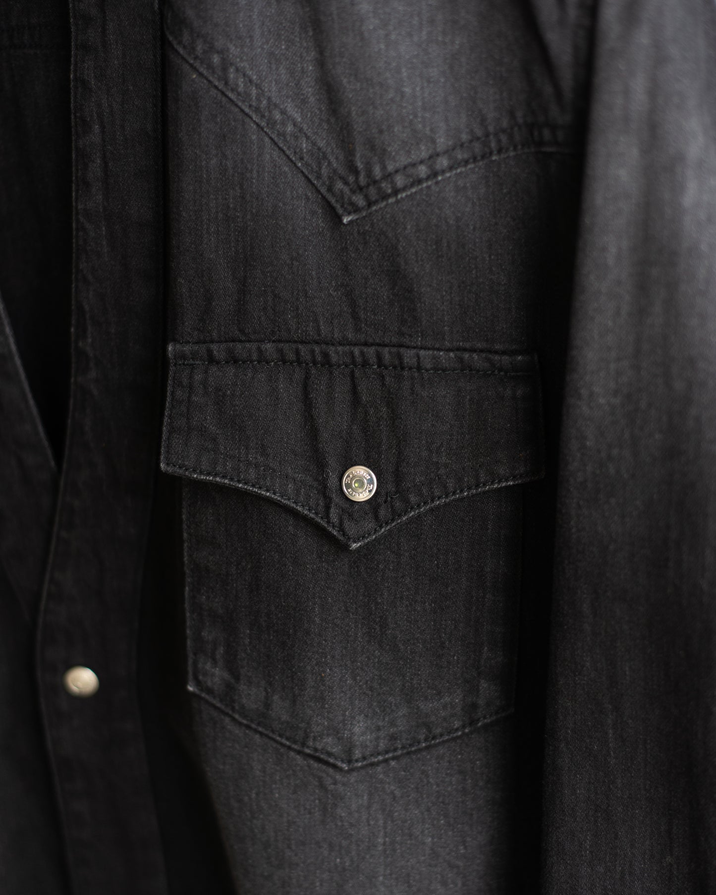 CUTTING WESTERN SHIRT -USED WASHED DENIM-