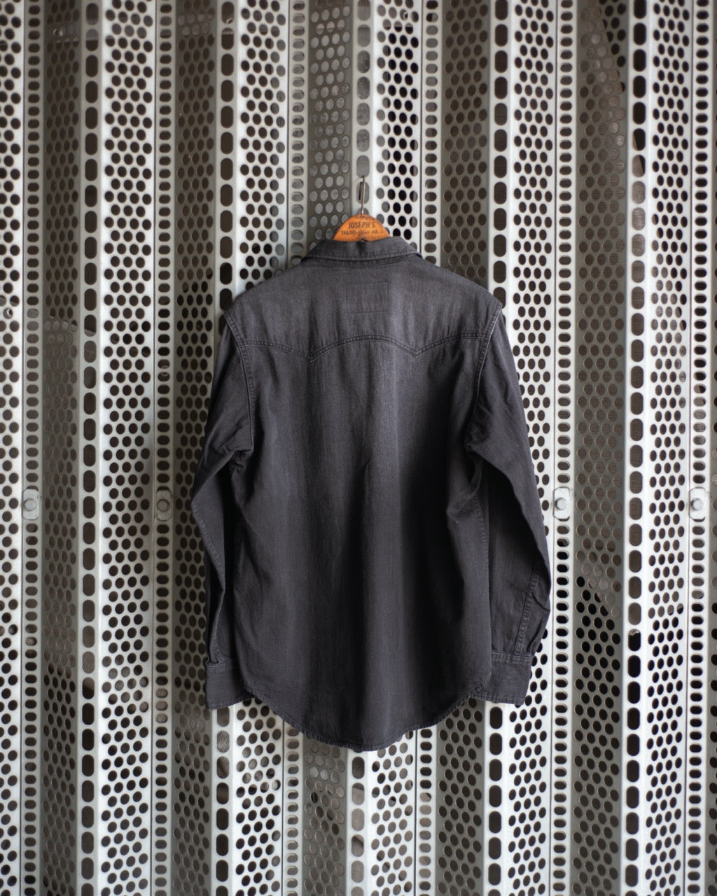 CUTTING WESTERN SHIRT -USED WASHED DENIM-