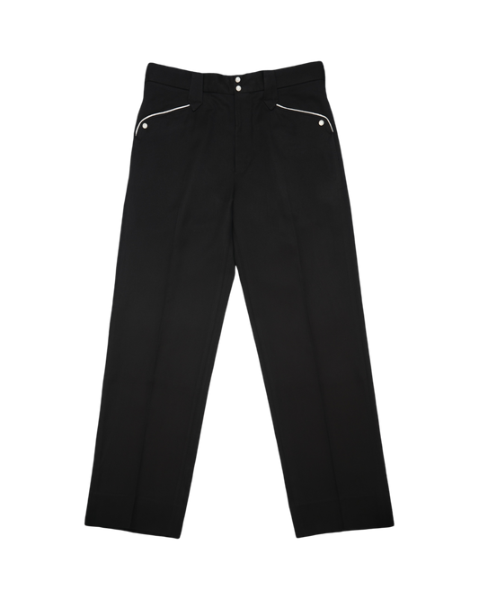 WESTERN PIPING STRAIGHT TROUSERS -RAYON GABARDINE-