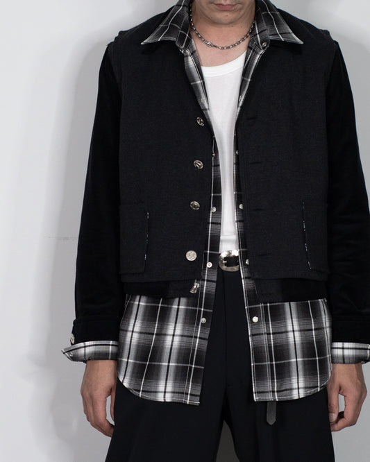 WESTERN SHIRT -OMBRE CHECK RAYON-