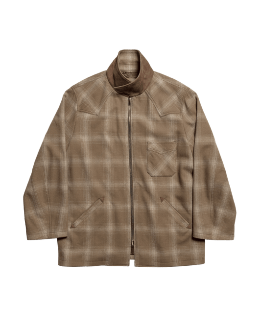 WESTERN ZIP BLOUSON -WOOL FLANNEL CHECK- ※60%OFF