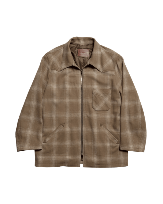 WESTERN ZIP BLOUSON -WOOL FLANNEL CHECK- ※60%OFF