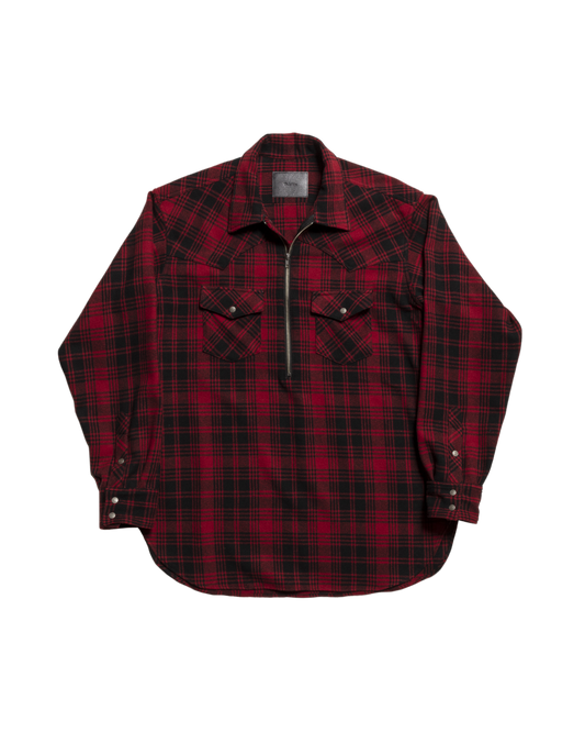 WESTERN PULL OVER SHIRT -WOOL FLANNEL- ※70%OFF