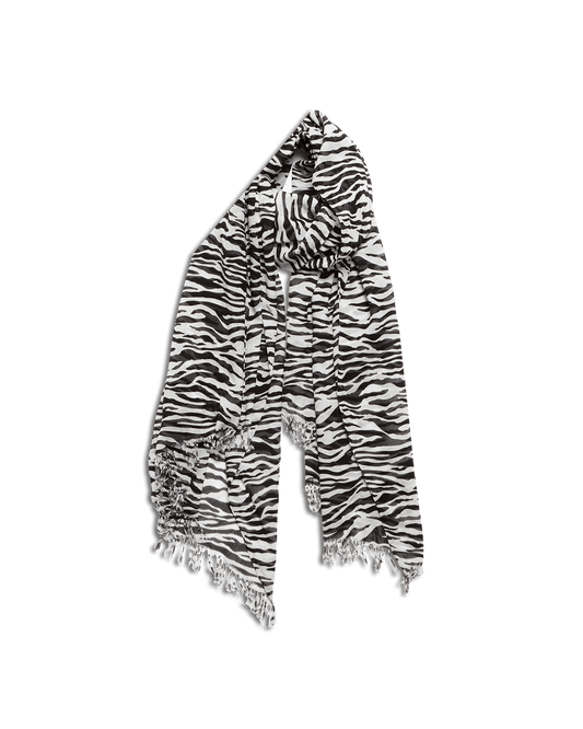 FRINGE STOLE -ZEBRA MODAL- ※80%OFF