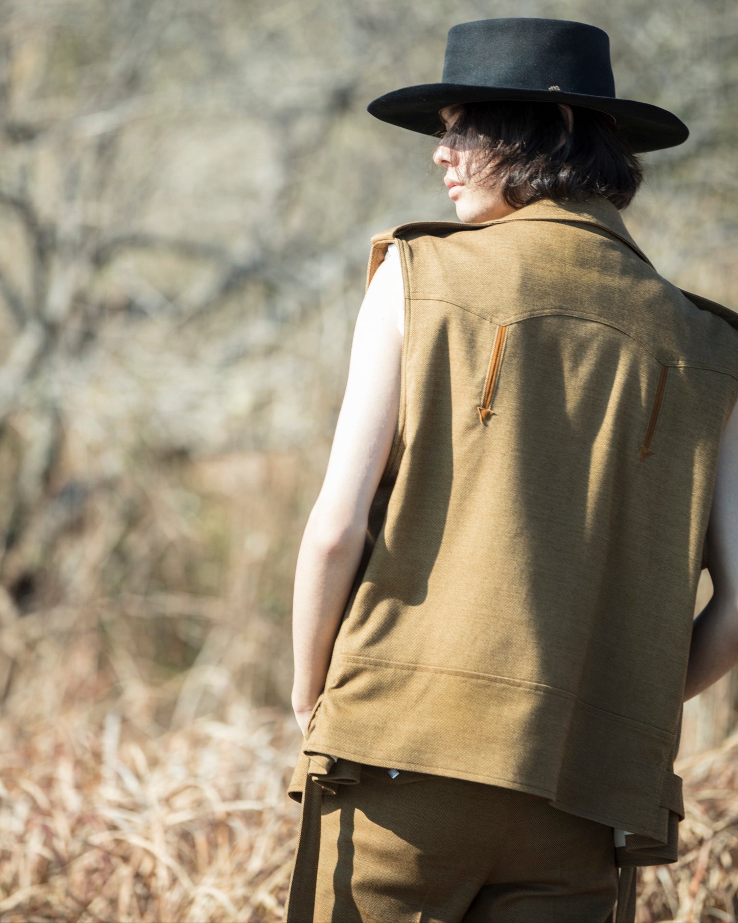 MOTORCYCLE WESTERN N/S JACKET -LATINE COTTON RAYON- ※80%OFF