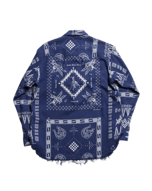 WESTERN PULL OVER SHIRT -BANDANA FLANNEL- ※60%OFF