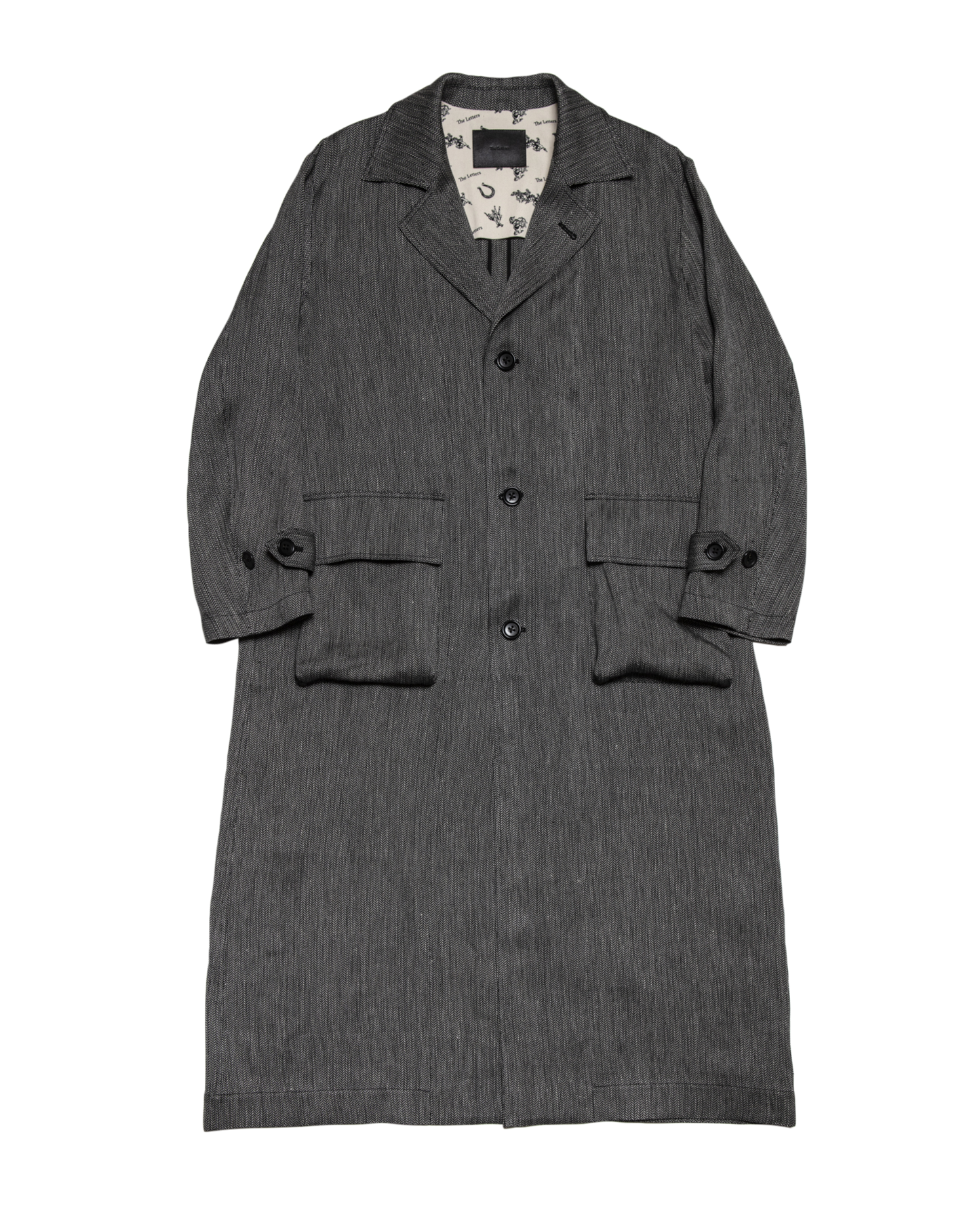 HORSE RIDING COAT -RAYON LINEN HERRINGBONE- ※70%OFF