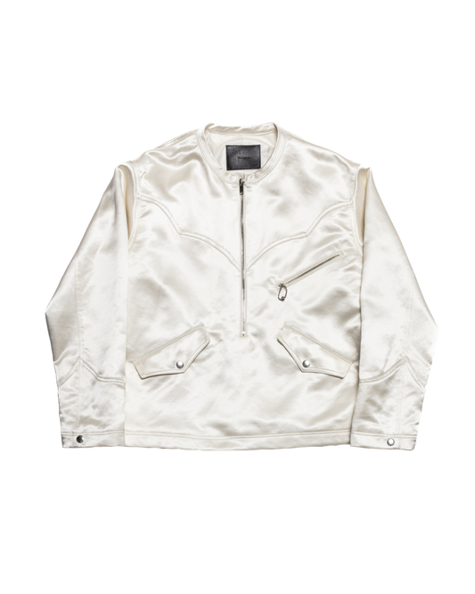 WESTERN FLIGHT PULL OVER JACKET -DOUBLE WEIGHT CLOTH NYLON COTTON SATIN- ※60%OFF