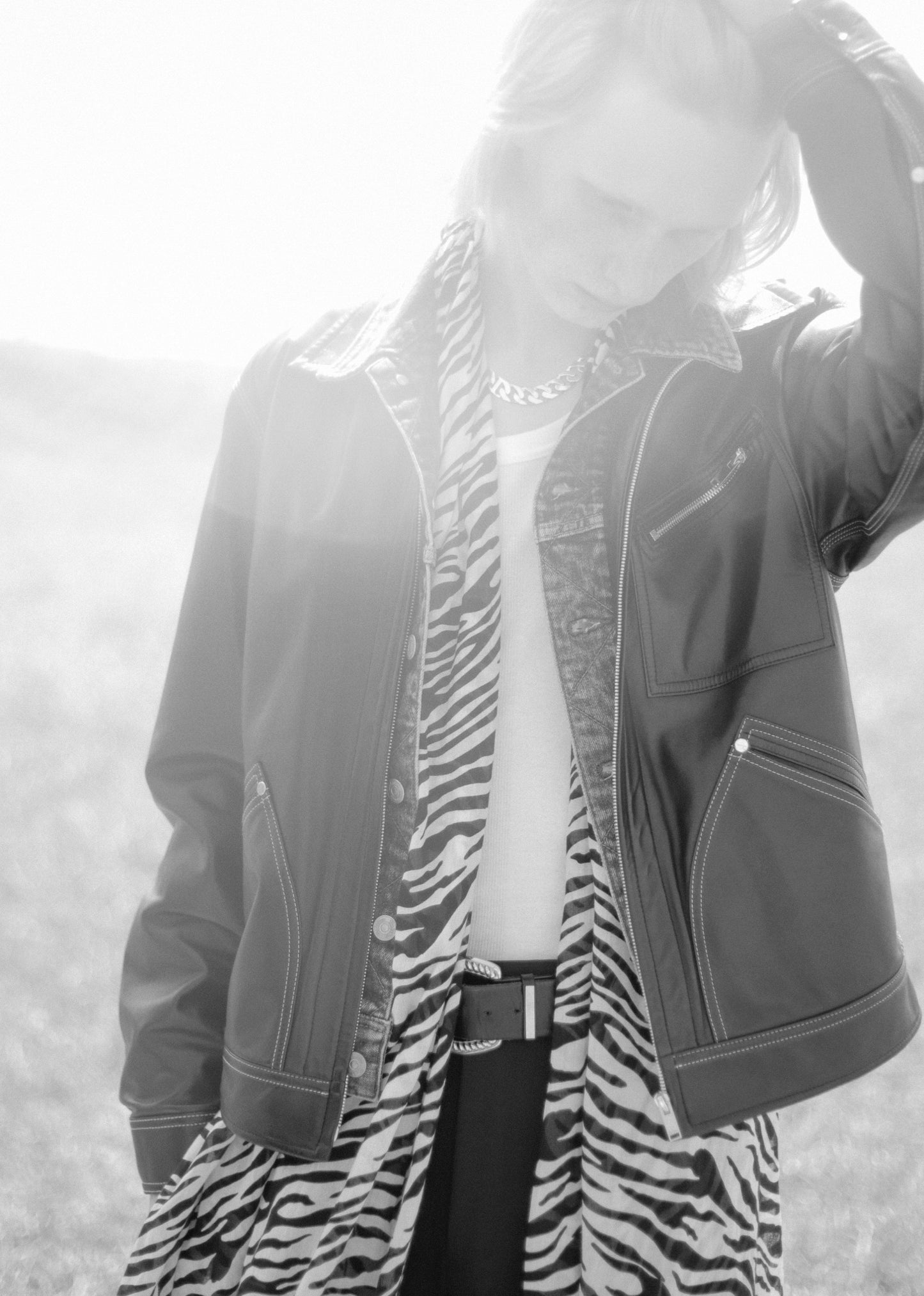 FRINGE STOLE -ZEBRA MODAL- ※80%OFF