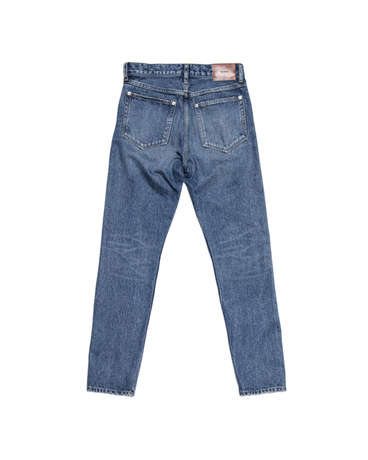 CLASSIC 5 POCKET TAPERED PANTS  -USED WASHED DENIM-