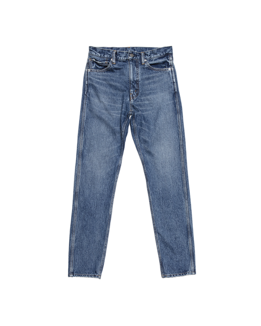 CLASSIC 5 POCKET TAPERED PANTS  -USED WASHED DENIM-